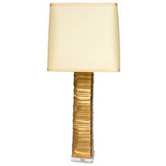 Gold Feather Lamp