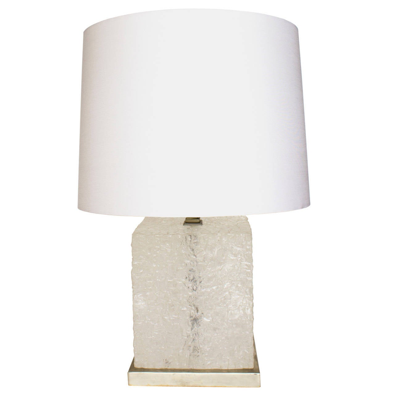 Carved Ice Cube Table Lamp