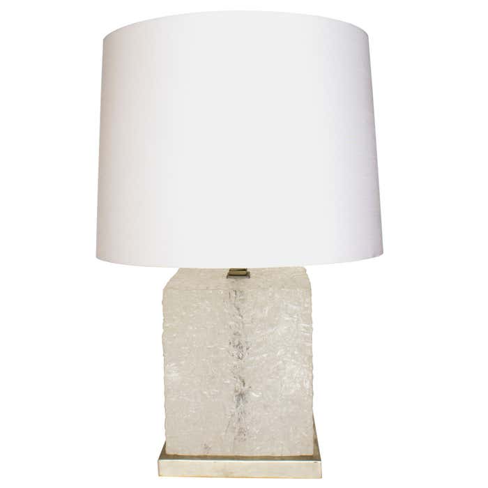 Carved Ice Cube Table Lamp at 1stDibs | ice cube lamp, hand carved ice ...