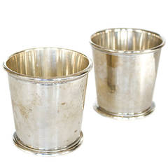 Pair of Vintage Sterling Silver Mint Julep Cups