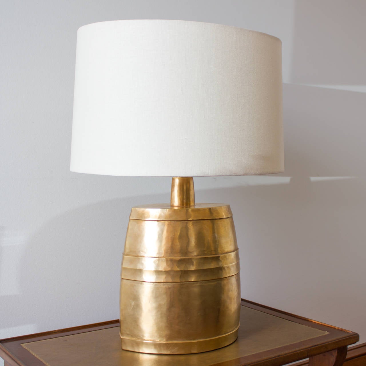 Repoussé Bell Lamp in Gold