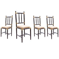 Brass and Faux Bamboo William 'Billy' Haines Style Chairs