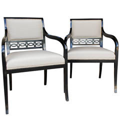 Chandler Armchairs by Robert Brown in Truffle Lacquer 2
