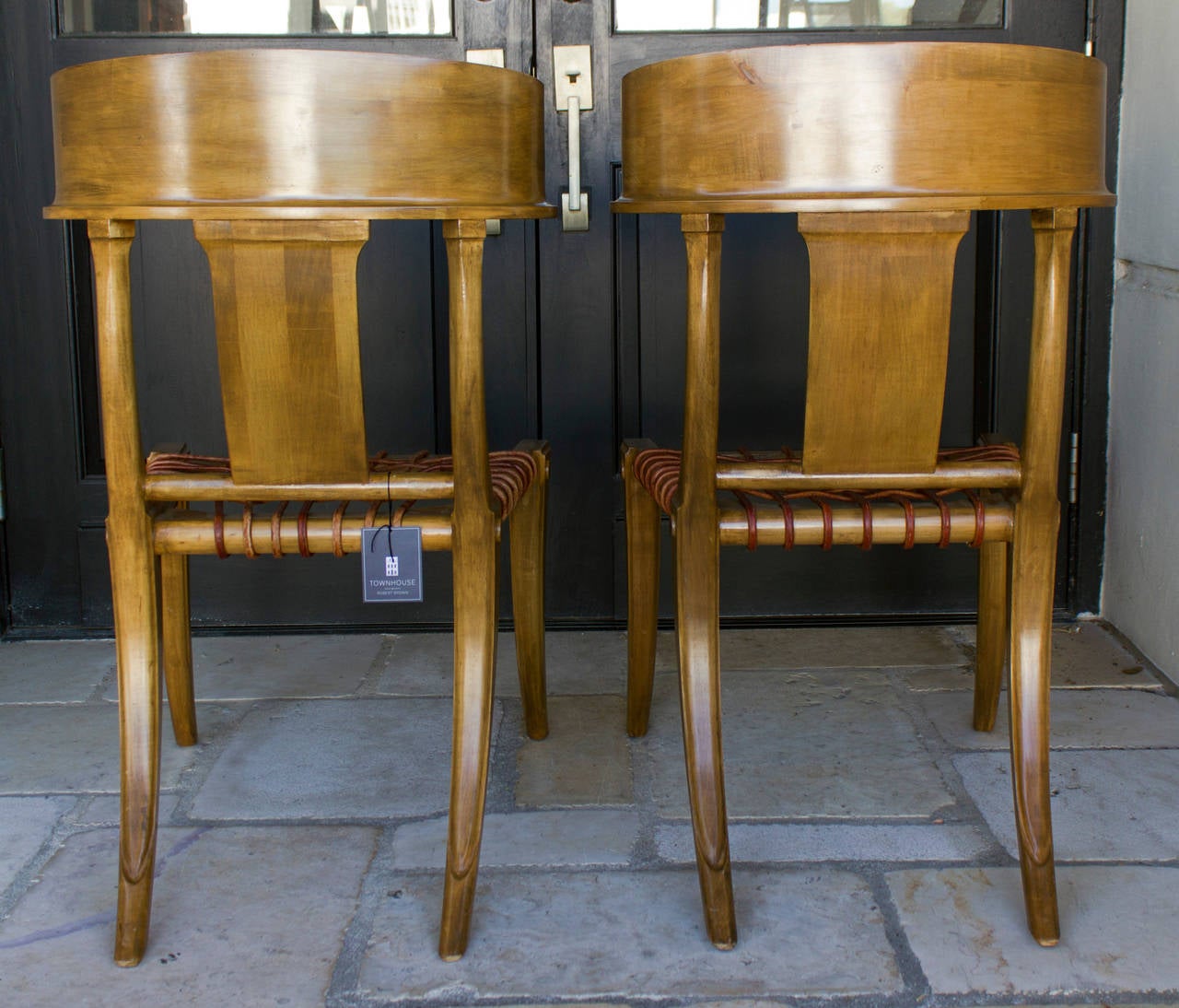 20th Century Handsome Pair of Klismos Chairs by Kreiss