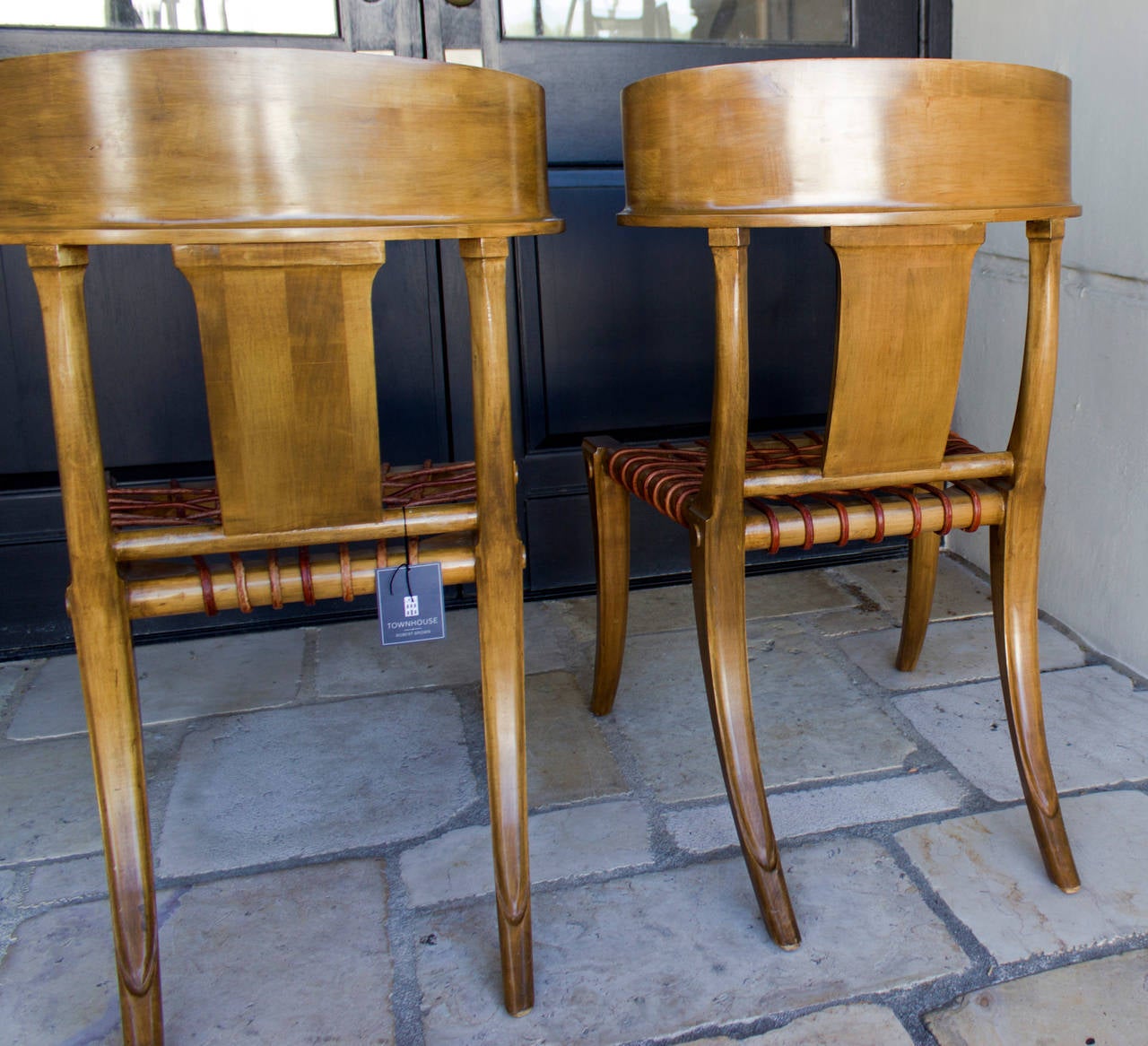 Handsome Pair of Klismos Chairs by Kreiss In Excellent Condition In Atlanta, GA