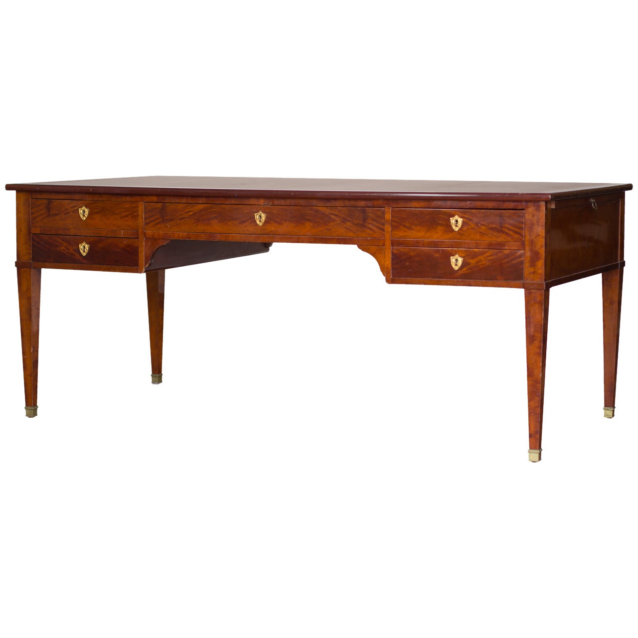 1940 Directoire Style Desk with Inset Leather Top