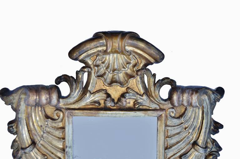 Antique 18th Century Italian Mirror In Excellent Condition For Sale In Carpinteria, CA