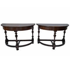 Pair of Tuscan Baroque Console Tables