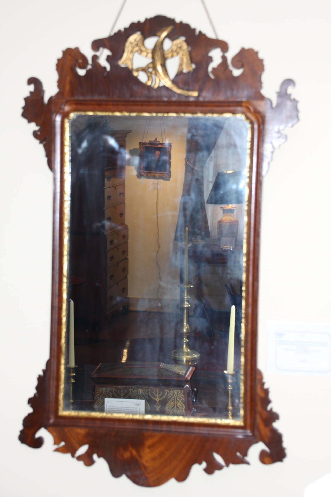 Mid-18th Century Chippendale Mahogany Mirror 5