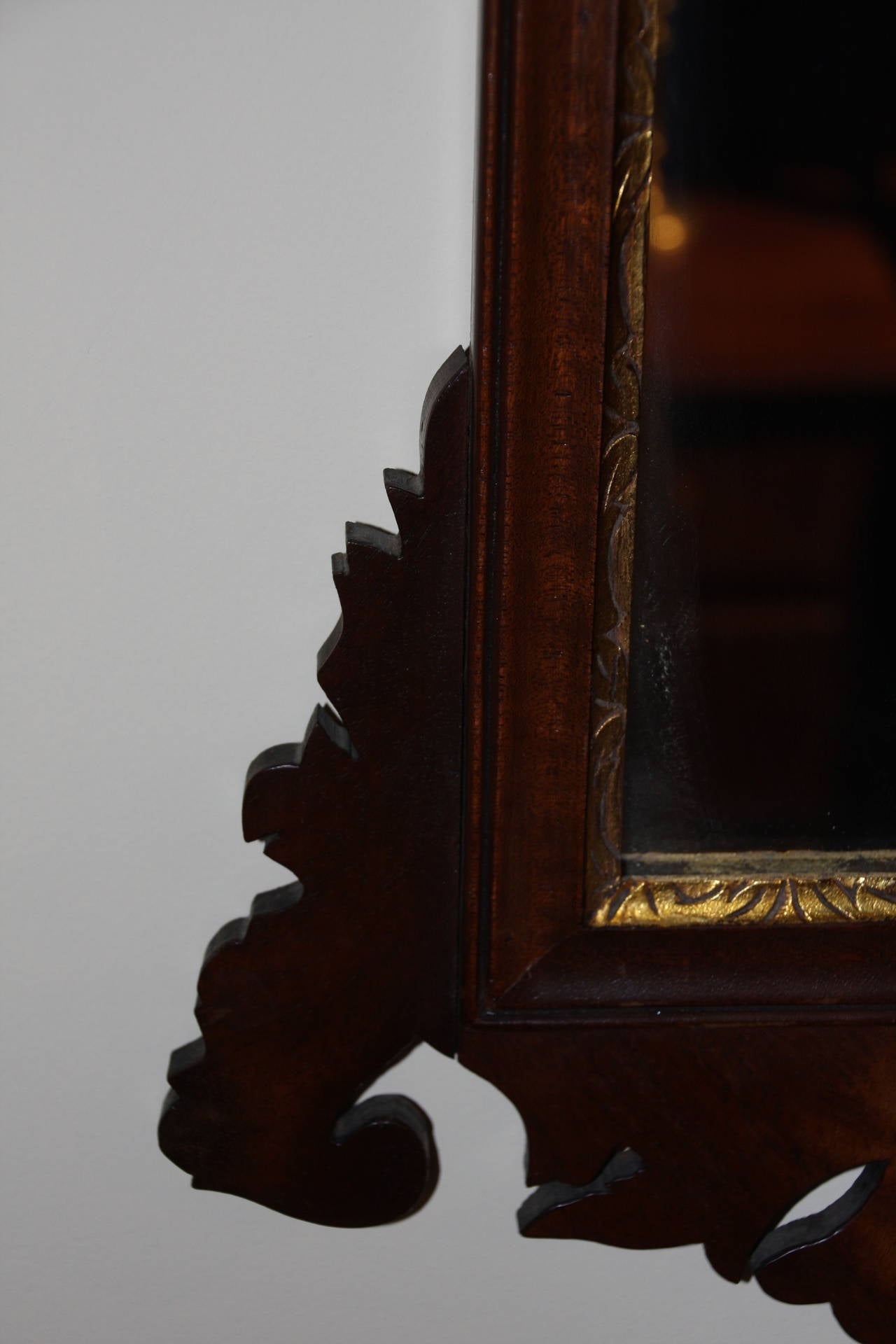 Mid-18th Century Chippendale Mahogany Mirror 2
