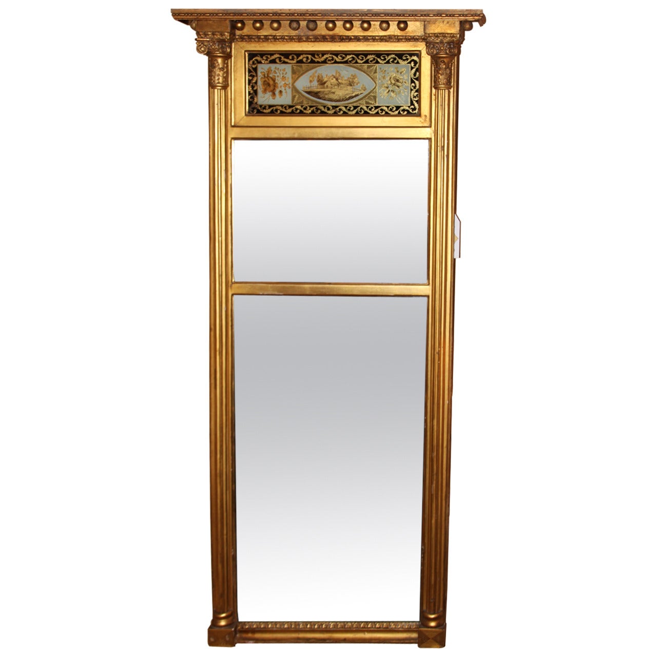 Early 19th Century Federal Giltwood Mirror For Sale