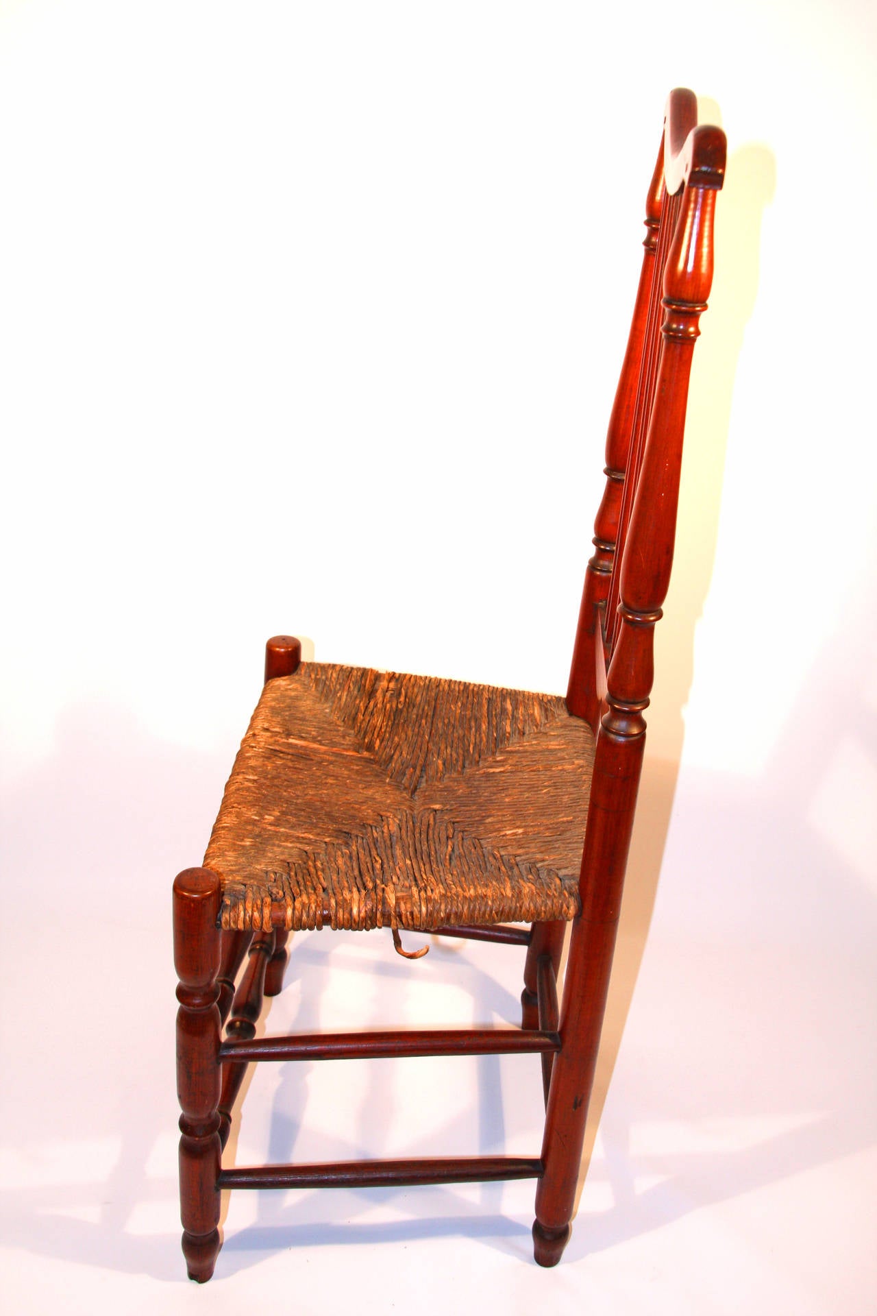 American Pair of 18th Century Banister Back Chairs