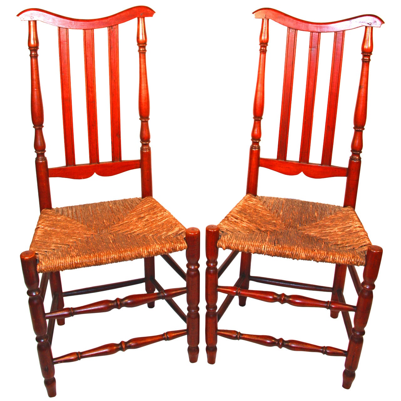 Pair of 18th Century Banister Back Chairs