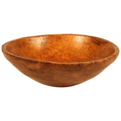 Antique 19th Century American Ash Burl Bowl