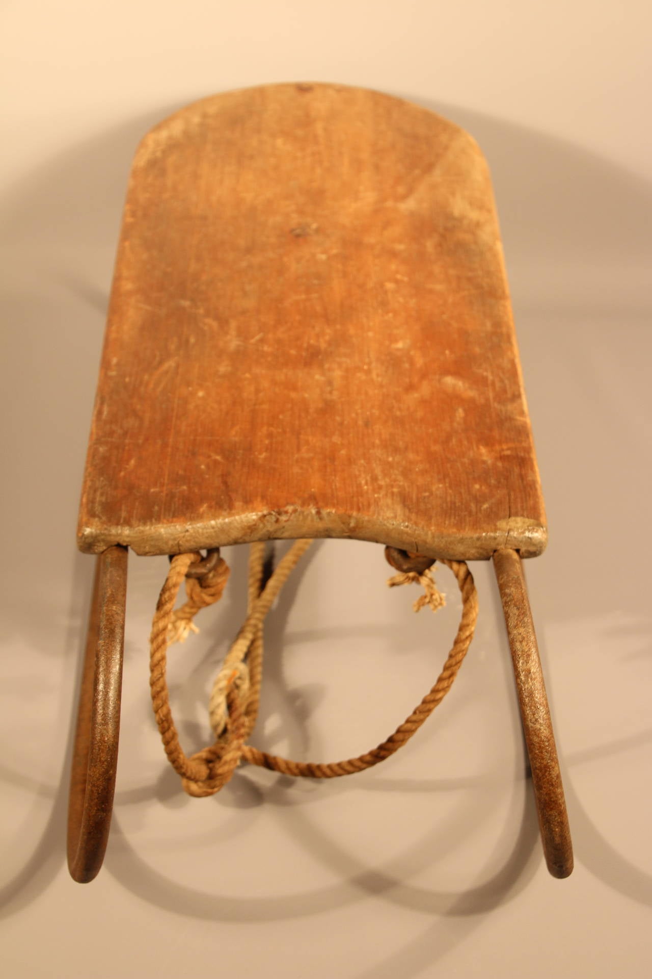 19th Century American Pine and Iron Child's Sled In Excellent Condition In Woodbury, CT