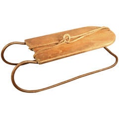19th Century American Pine and Iron Child's Sled