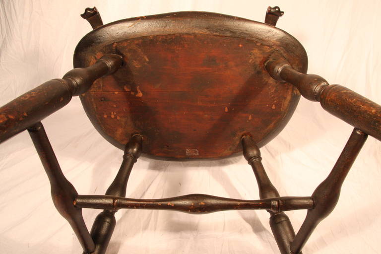 Ash 18th Century Connecticut Sack Back Knuckle Arm Windsor Chair