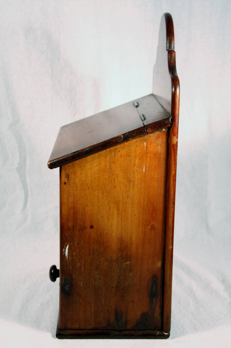 American Mid-19th Century Walnut Salt Box