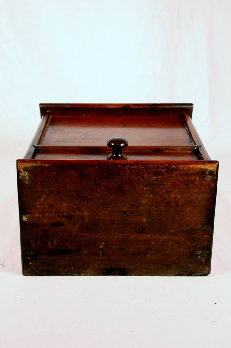 Mid-19th Century Walnut Salt Box 4