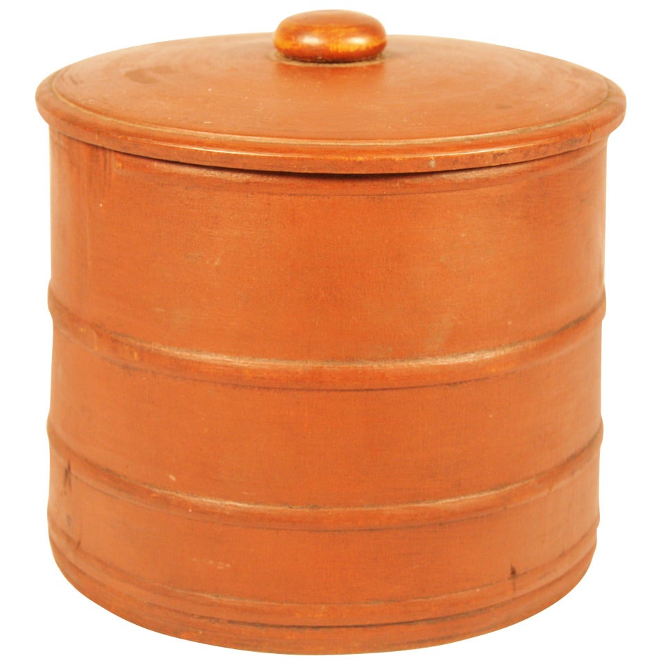 Fine 19th Century Wooden Storage Container with Lid