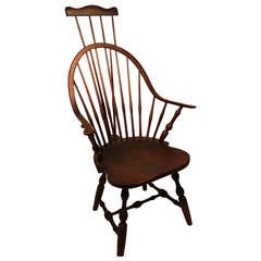 Antique 18th Century CT Windsor Continuous Arm Chair with Comb Extension (EB TRACY)