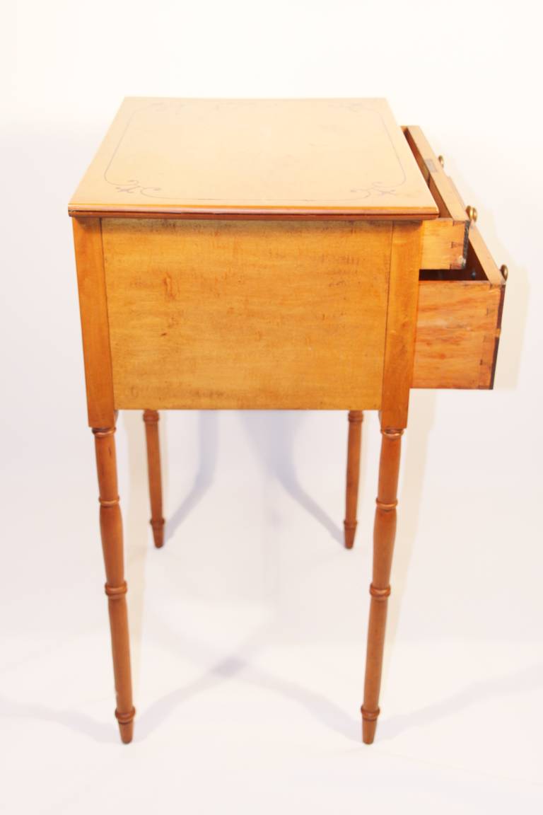 Early 19th Century Sheraton Satinwood Side Table 2