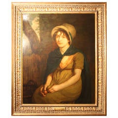 18th Century Oil on Canvas Portrait Attributed to William Owen