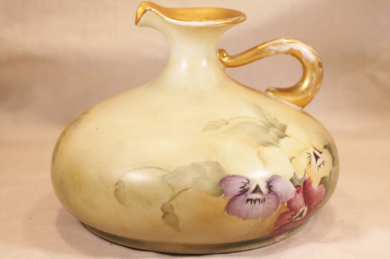 Hand-Painted 19th Century Hand Painted Porcelain Serving Vessel