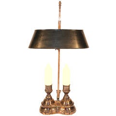 Late 19th Century Silver-Plated Bouillotte Lamp