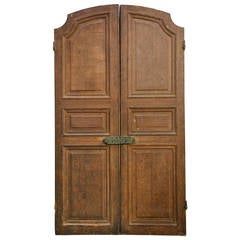 Antique French Oak Entry Doors      105"H x 60"W