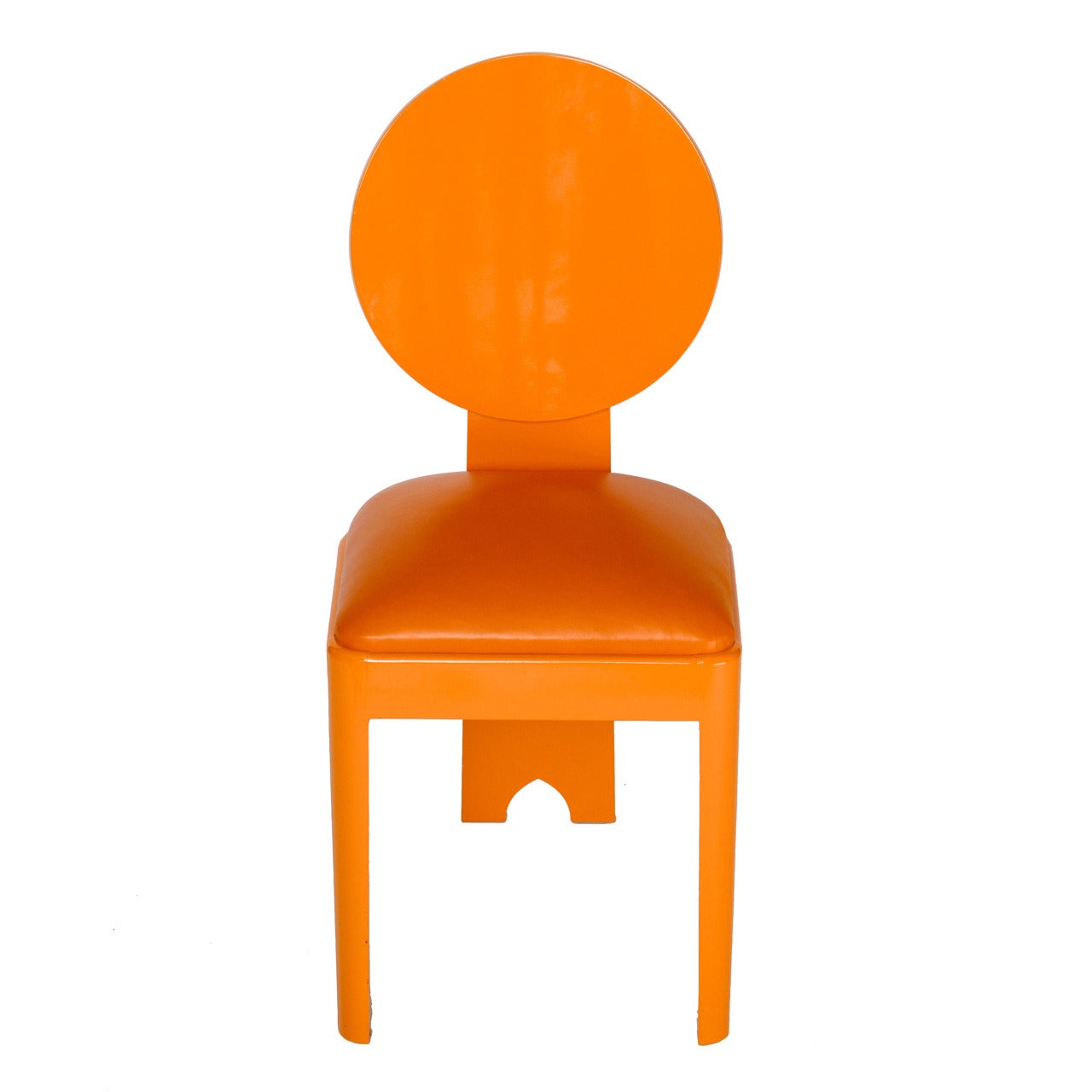 Period Art Deco Tangerine Lacquered Chair