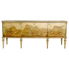 Italian Credenza with Chinoiserie design Italian Credenza with Chinoiserie design