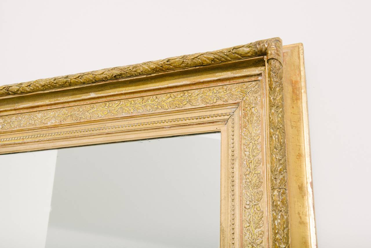 A massive early 19th century polychrome water gilt mirror from Austria. 

Measures: 50.5