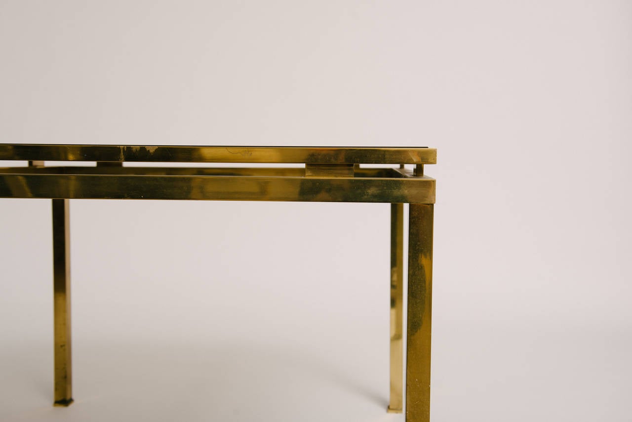 Guy Lefevre for Maison Jansen Brass Table, French In Good Condition For Sale In Houston, TX