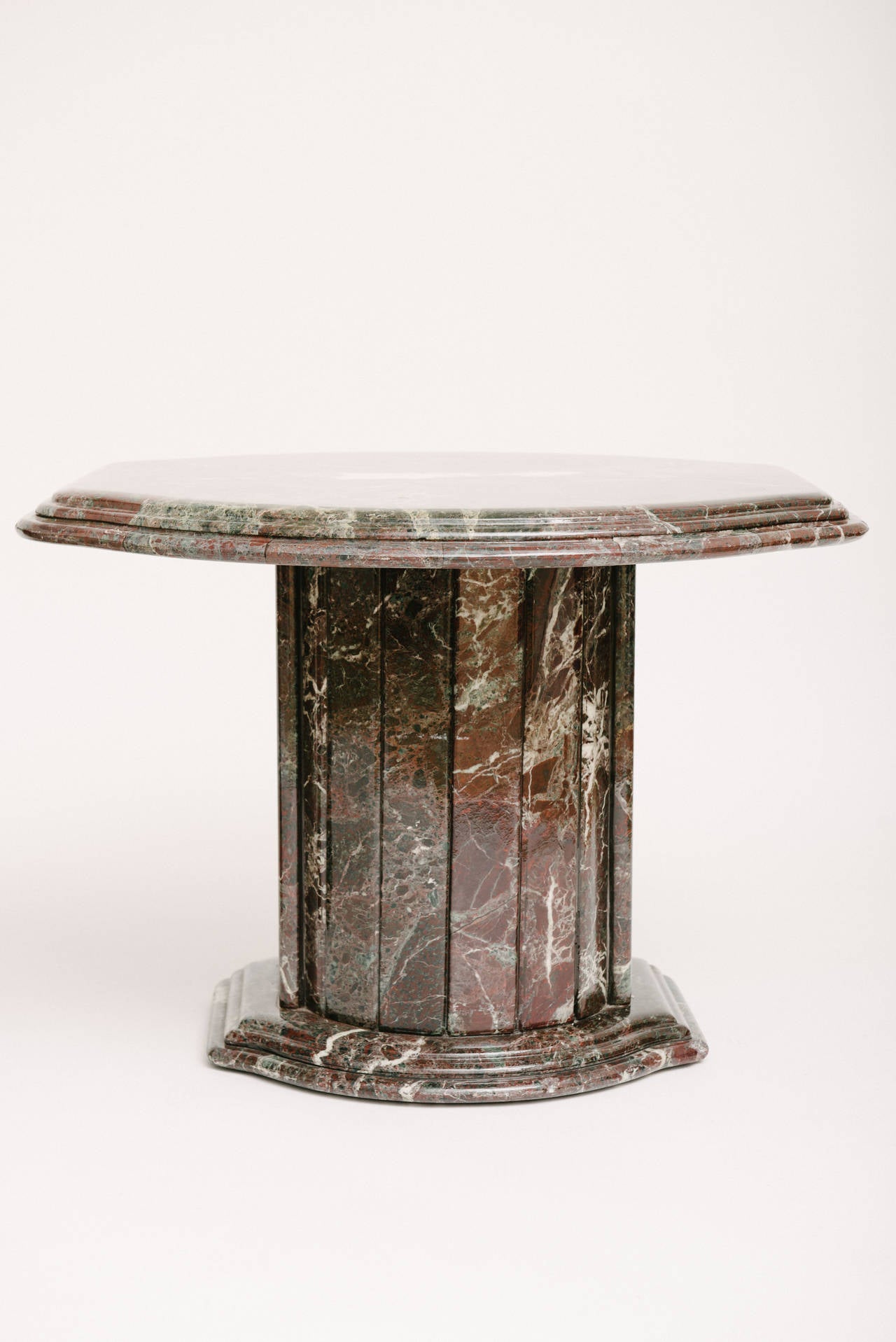 Pair of Vintage Italian Marble Side Tables In Good Condition In Houston, TX