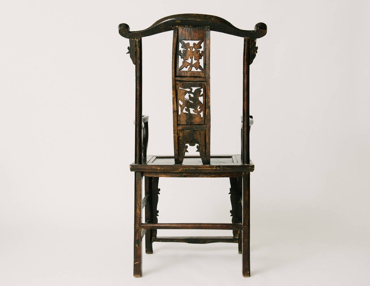 Pair of wonderfully carved 19th century, Chinese scholar chairs.