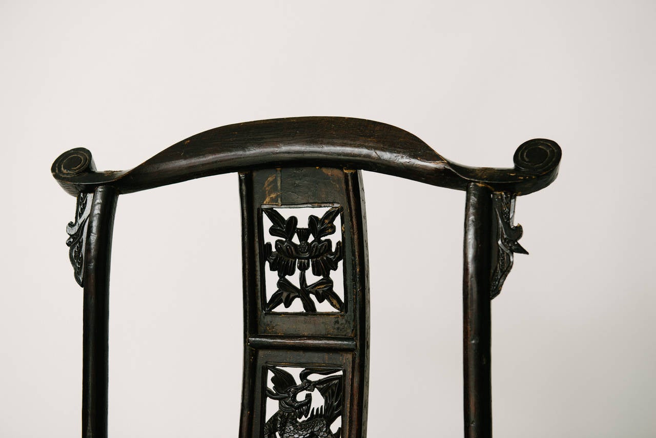 Pair of 19th Century, Chinese Scholar Chairs In Excellent Condition In Houston, TX