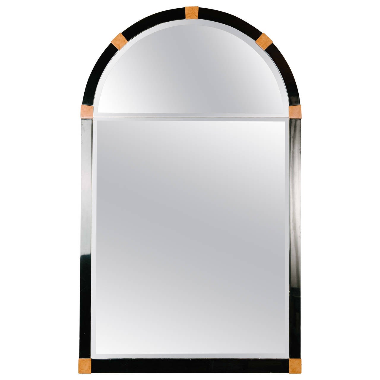 MidCentury Modern Lacquered Arch Mirror For Sale at 1stdibs