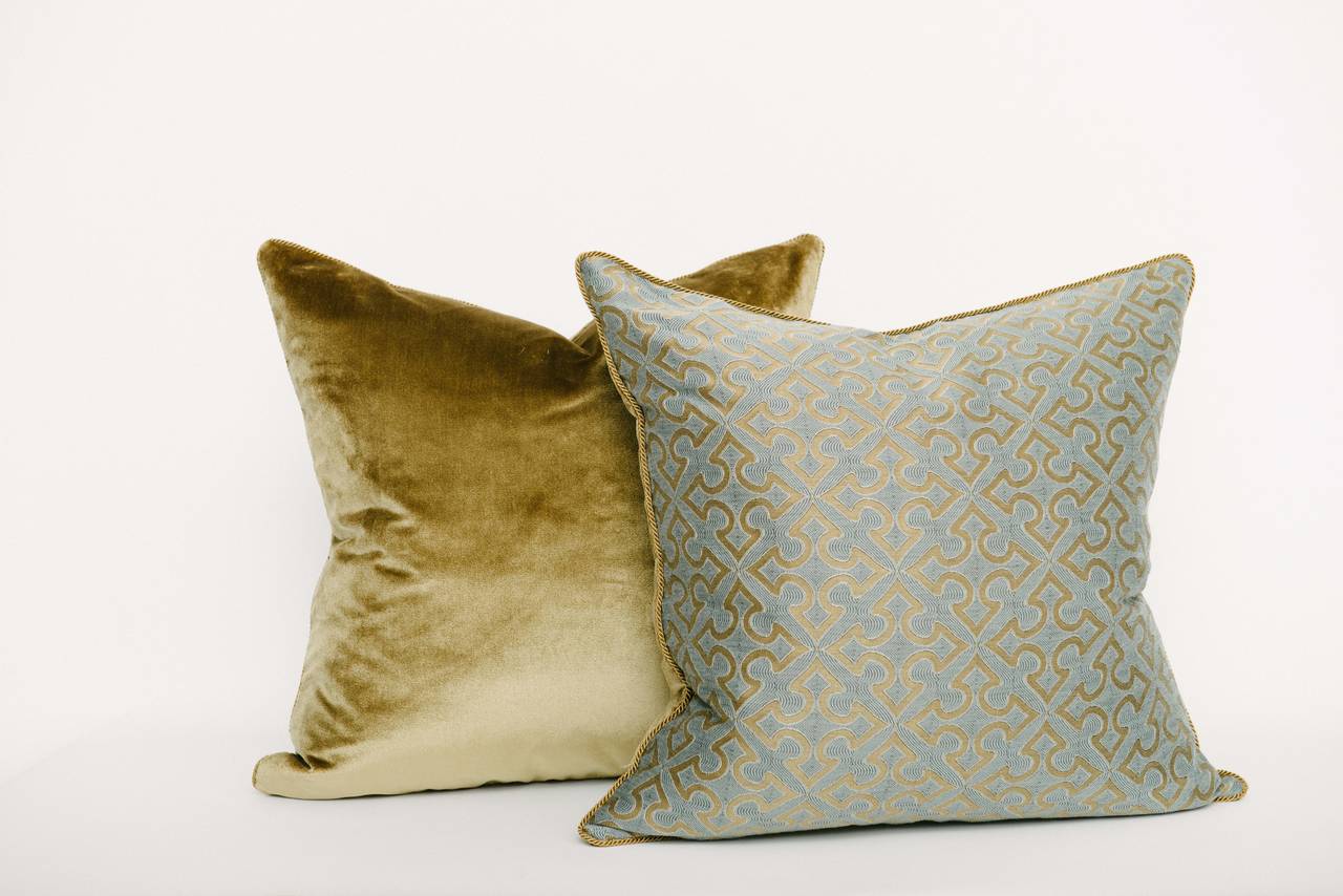Custom Romanesque Patterned Pillow In Excellent Condition In Houston, TX