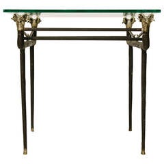 Vintage Giacometti Style Bronze Table