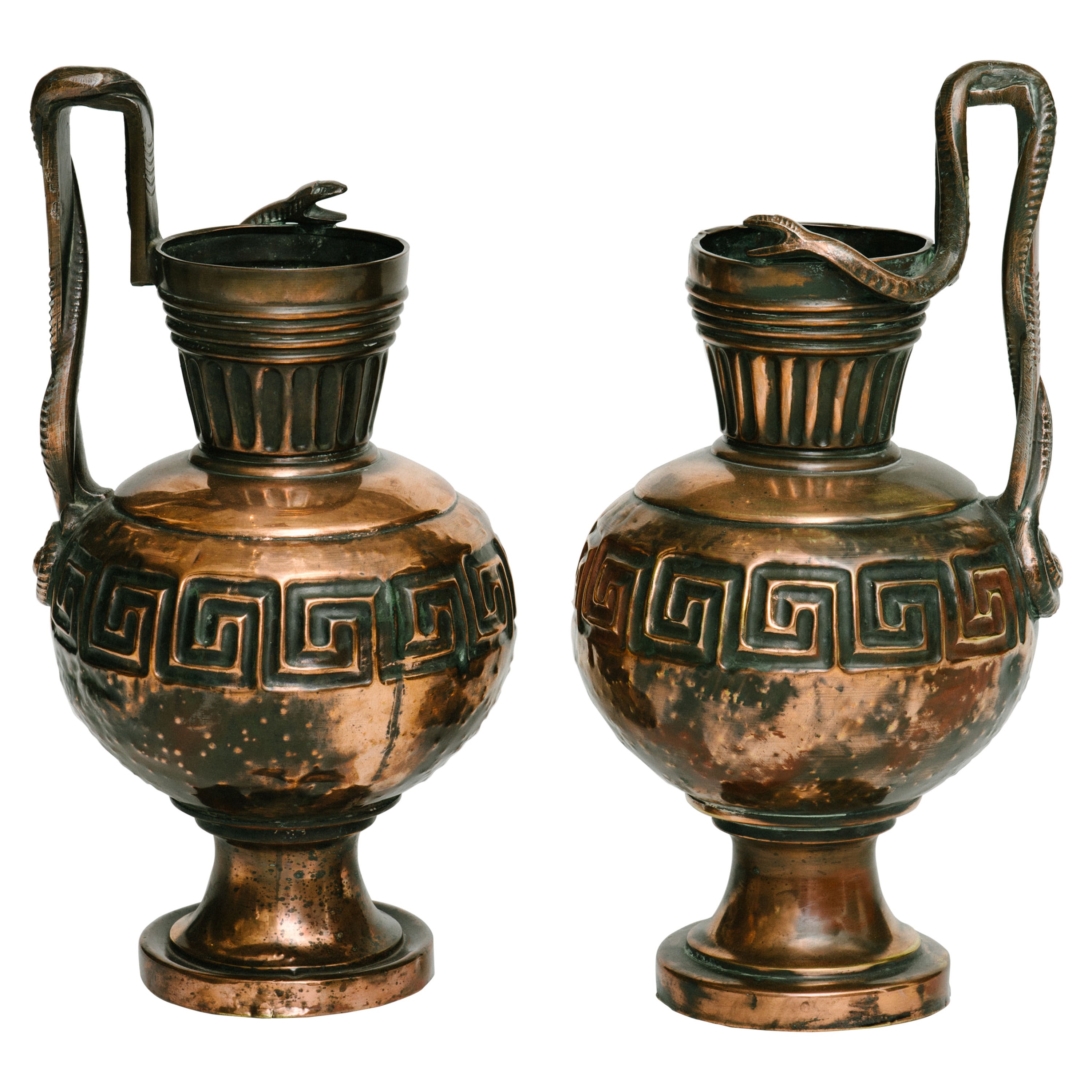 19th Century French Copper Ewers