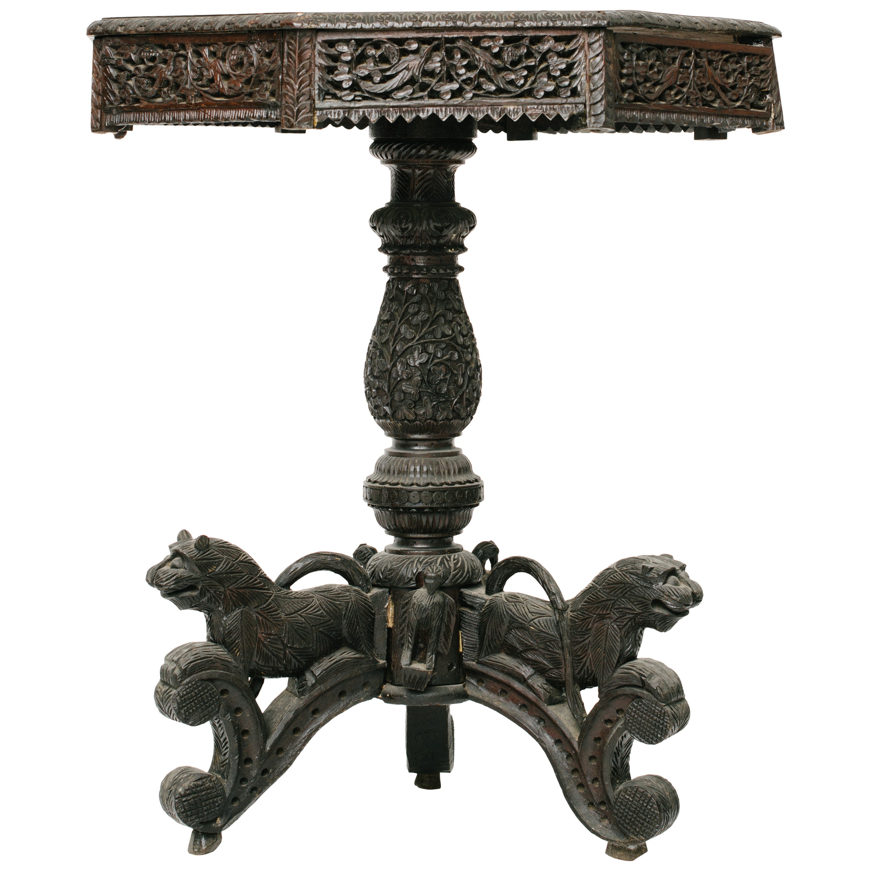 19th Century Carved Nepalese Occasional Table
