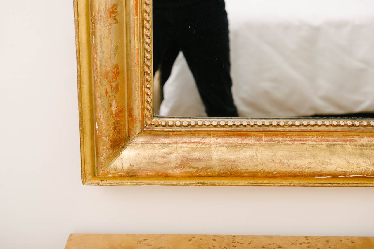 19th Century Louis Philippe Giltwood Mirror