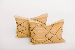 African Raffia Kuba Textile Pillow 13 x 18