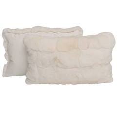 White Rex Fur Pillow