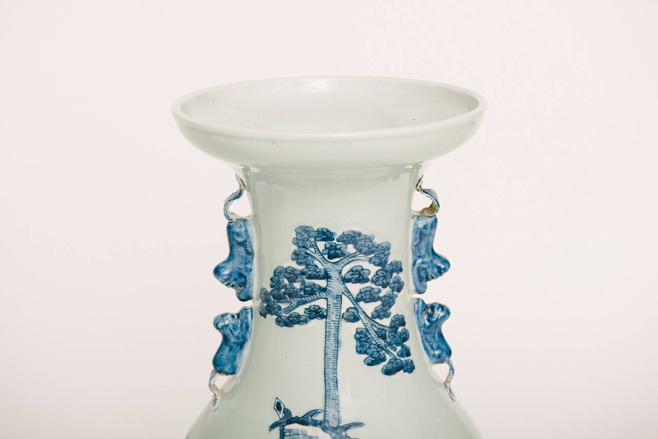 Hand-Painted Chinese Hand Painted Porcelain Vases For Sale