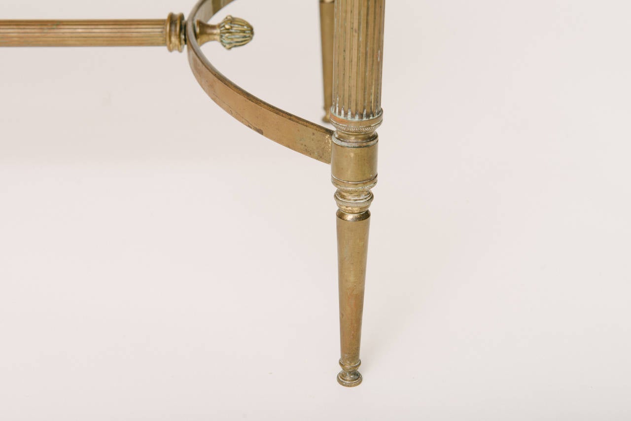 Mid-20th Century Vintage French Brass Cocktail Table