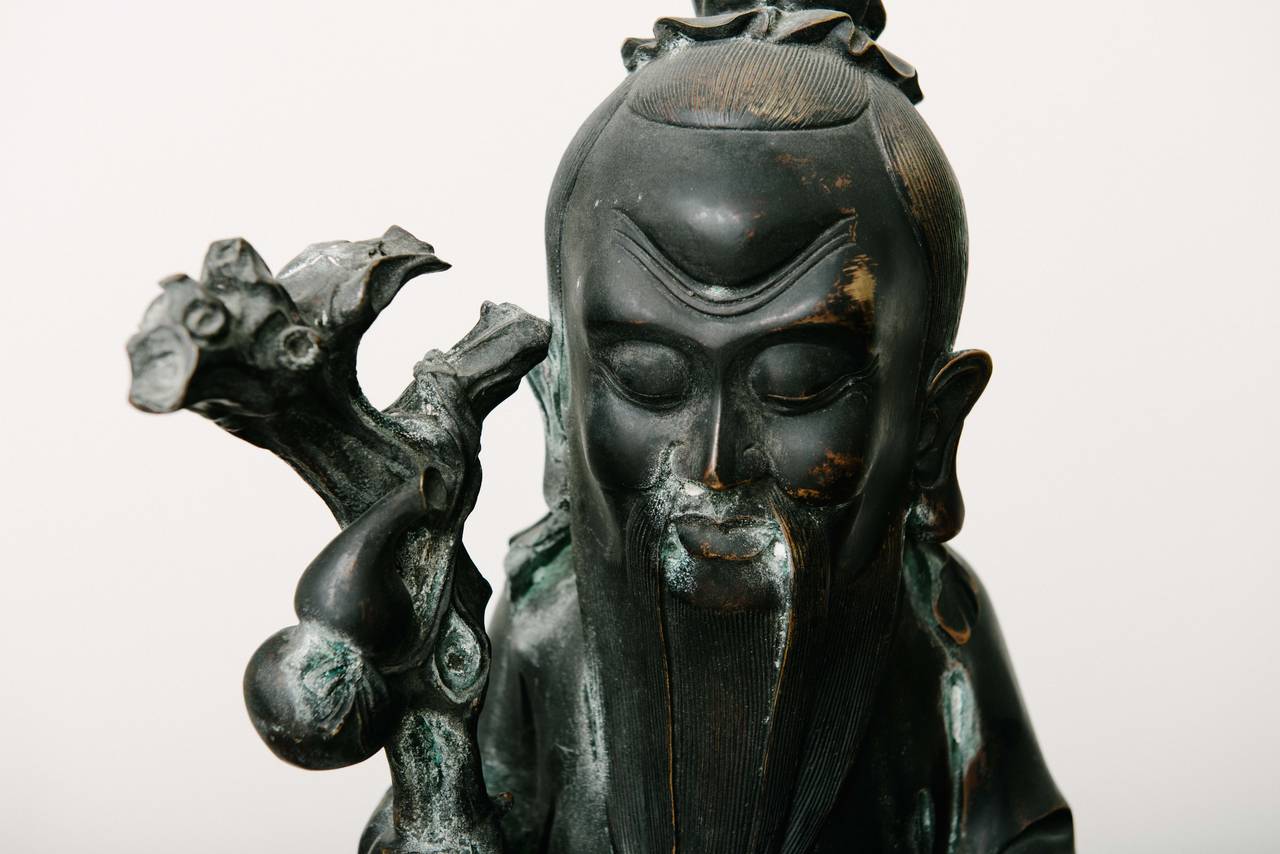 Moulage Three Wise Men - Figures en bronze de Fu Lou Shou  en vente