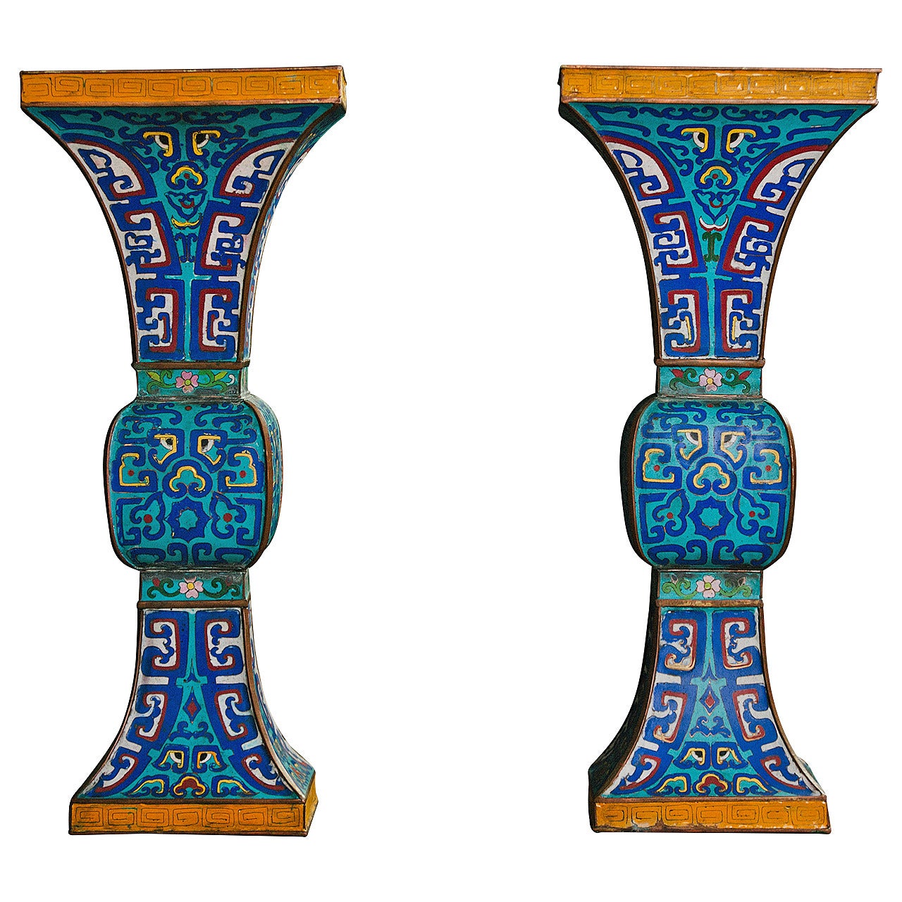 Pair of Stylish Mid-19th Century Ming Style Cloisonné