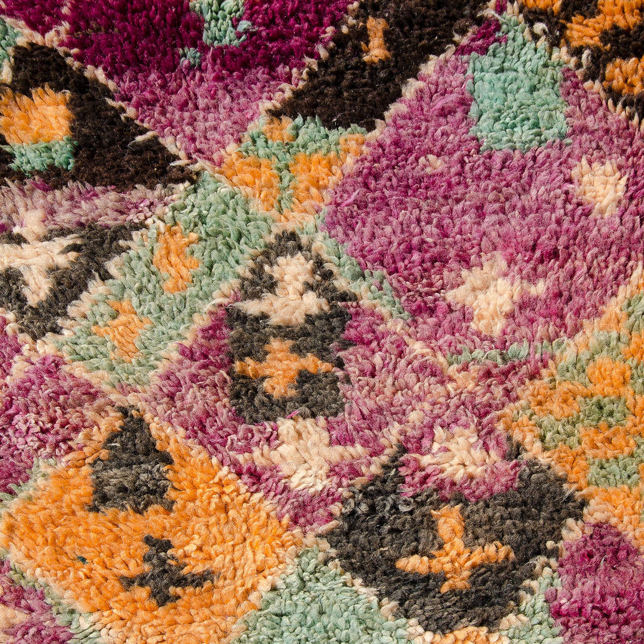Vintage Moroccan Ait Bou Ichaouen Carpet